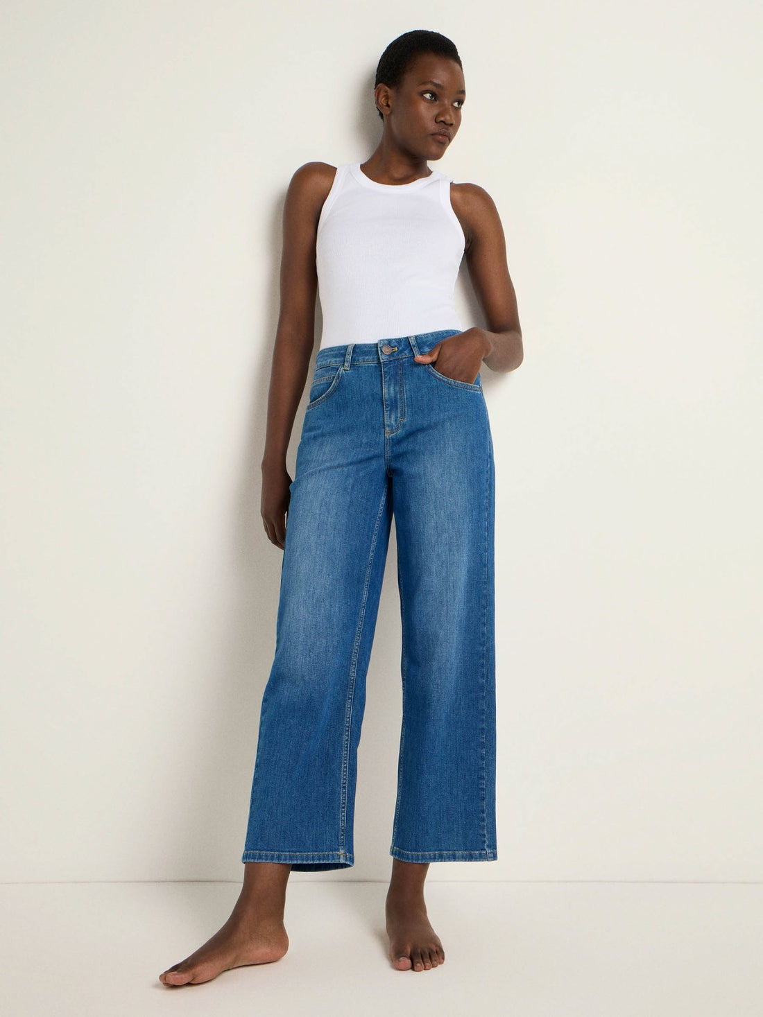 Relaxed Jeans GOTS in Mid Blue Denim aus Bio-Baumwolle