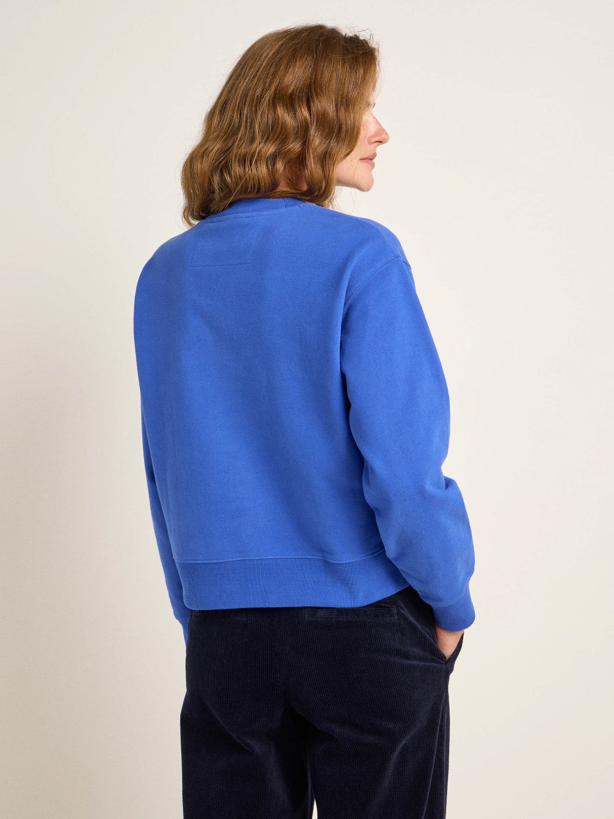 Statement Sweatshirt GOTS aus Bio-Baumwolle in electric blue