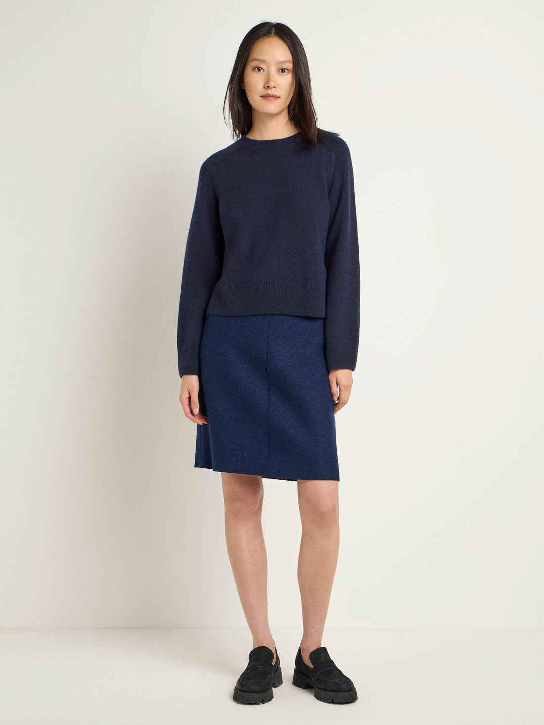 Cropped Pullover GOTS aus Bio-Schurwolle und Bio-Baumwolle