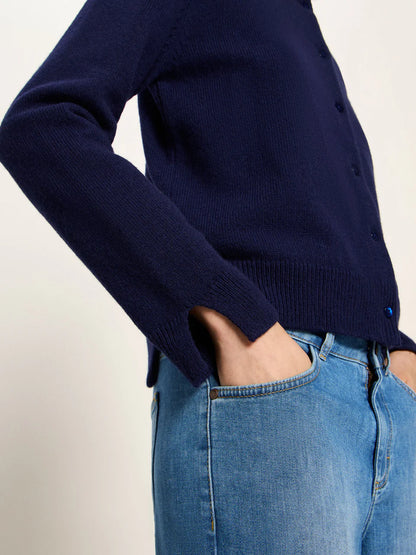 Boxy Strickjacke (GOTS) aus Bio-Schurwolle und Bio-Baumwolle