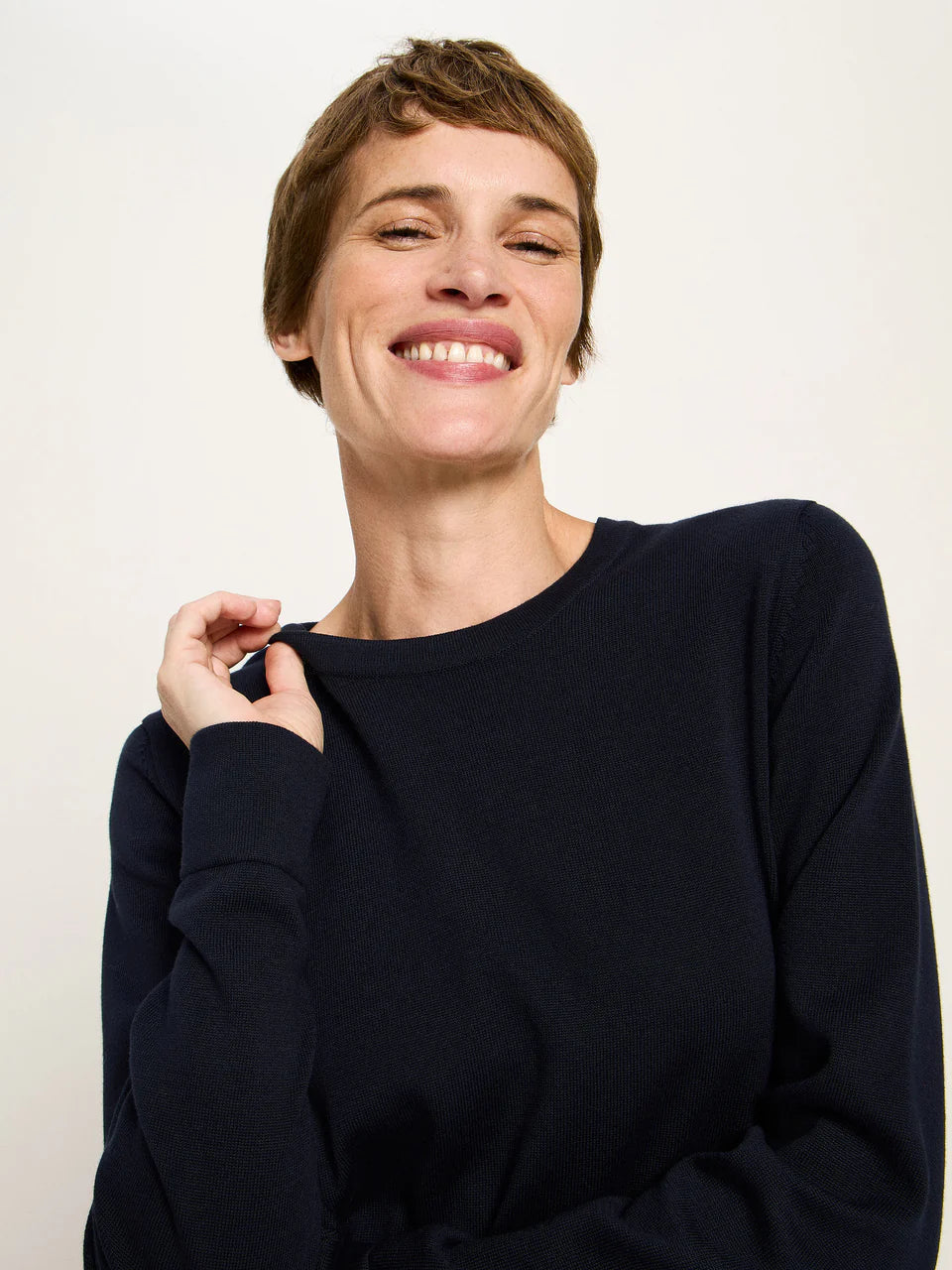 STRUKTURBLUSE MIT KRÄUSELN aus Bio-Baumwolle