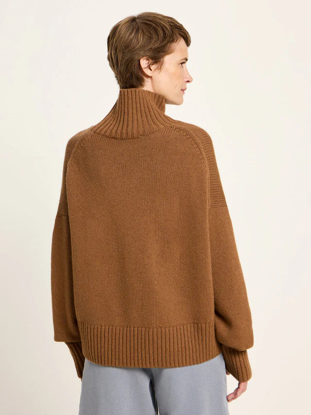 Oversized Pullover (GOTS) aus Bio-Schurwolle und Bio-Baumwolle