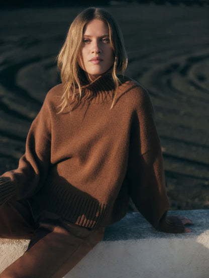 Oversized Pullover (GOTS) aus Bio-Schurwolle und Bio-Baumwolle