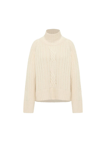 Rippenpullover Oversized (GOTS) aus Bio-Schurwolle und Bio-Baumwolle