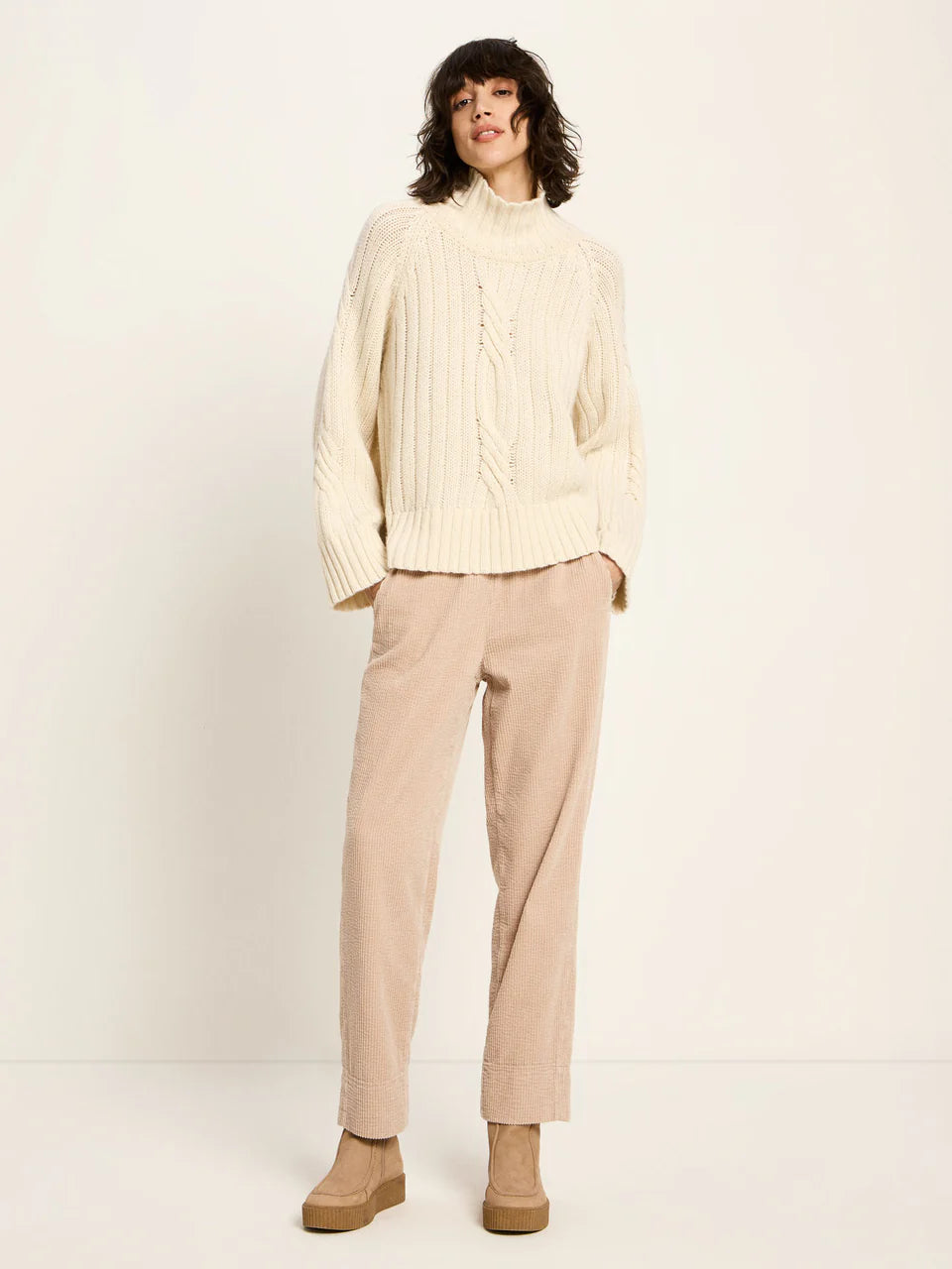 Rippenpullover Oversized (GOTS) aus Bio-Schurwolle und Bio-Baumwolle