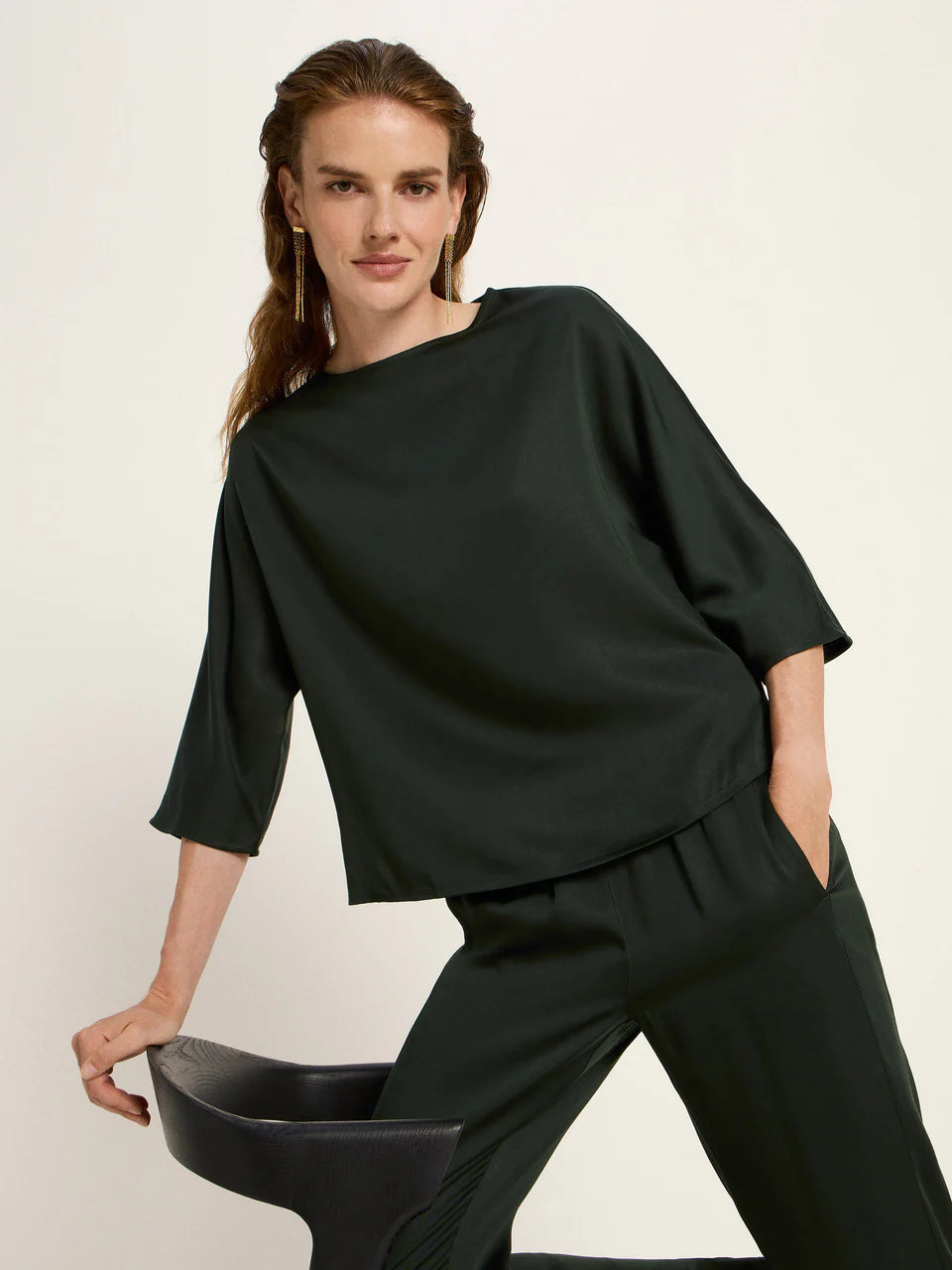 3/4 Arm Bluse aus TENCEL