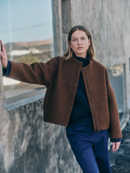Boucle Jacke (GOTS) aus Bio-Schurwolle