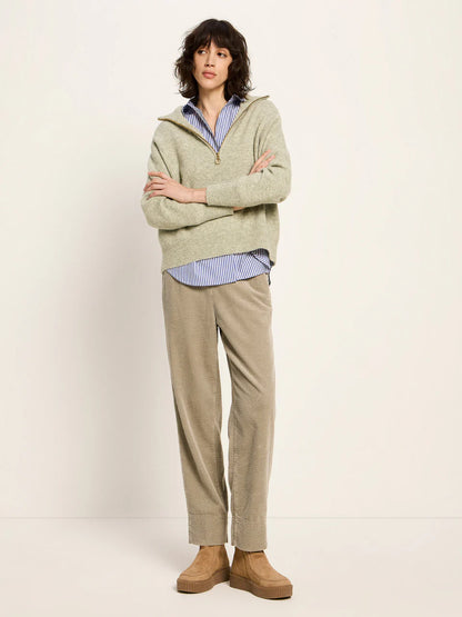 Half-Zip Pullover aus Alpakawolle und Schurwolle