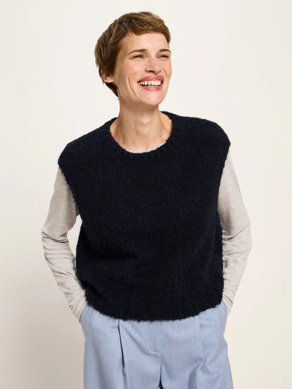 Pullunder aus Alpakawolle und Schurwolle