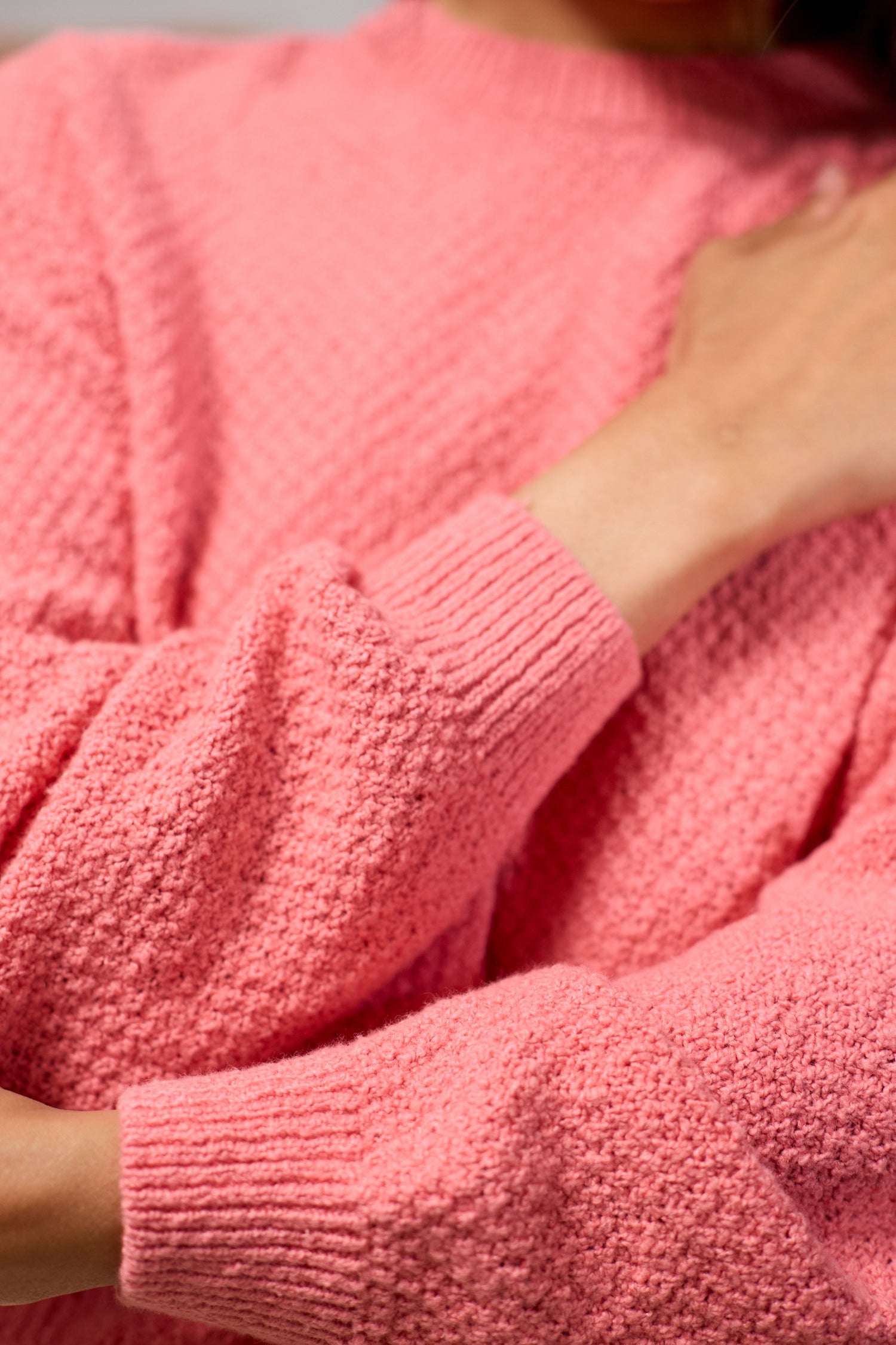 Strickpullover Pink – nachhaltiger Damenpullover aus Bio-Baumwolle