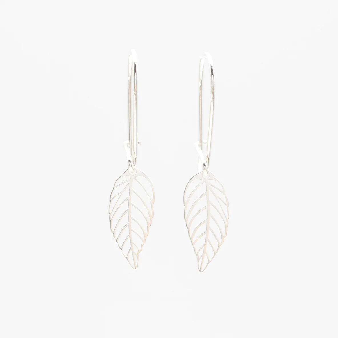 Ohrringe &quot;Cut Out Leaf&quot; silber