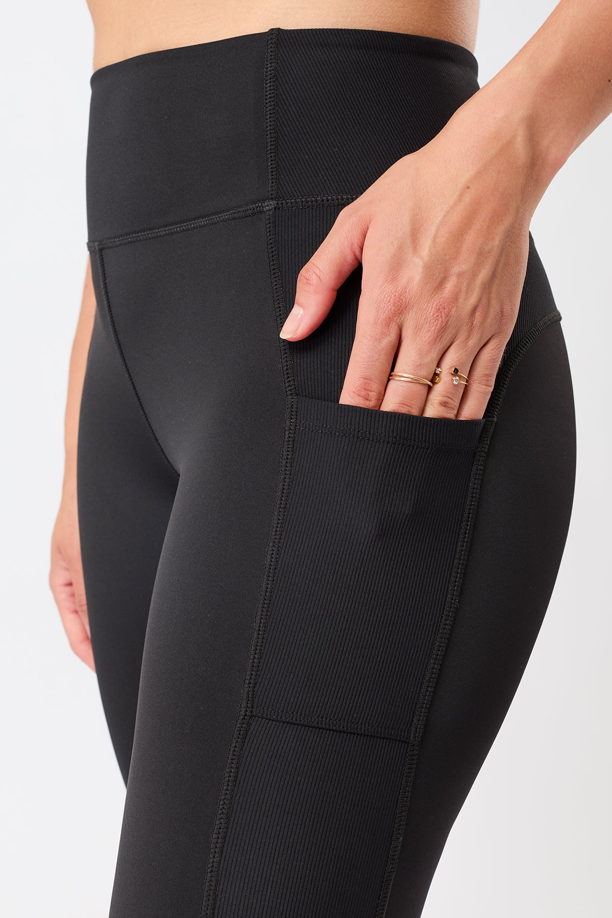 Rib Mix Legging – High Waist Sportleggings mit Shape-Effekt