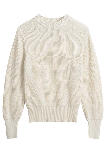 Strickpullover RIYA cream melange Bio Baumwolle