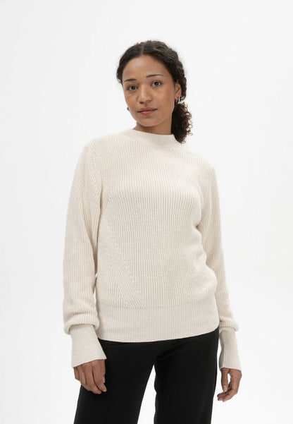 Strickpullover RIYA cream melange Bio Baumwolle