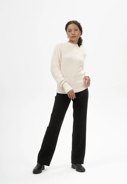 Strickpullover RIYA cream melange Bio Baumwolle
