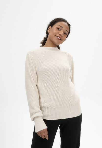 Strickpullover RIYA cream melange Bio Baumwolle