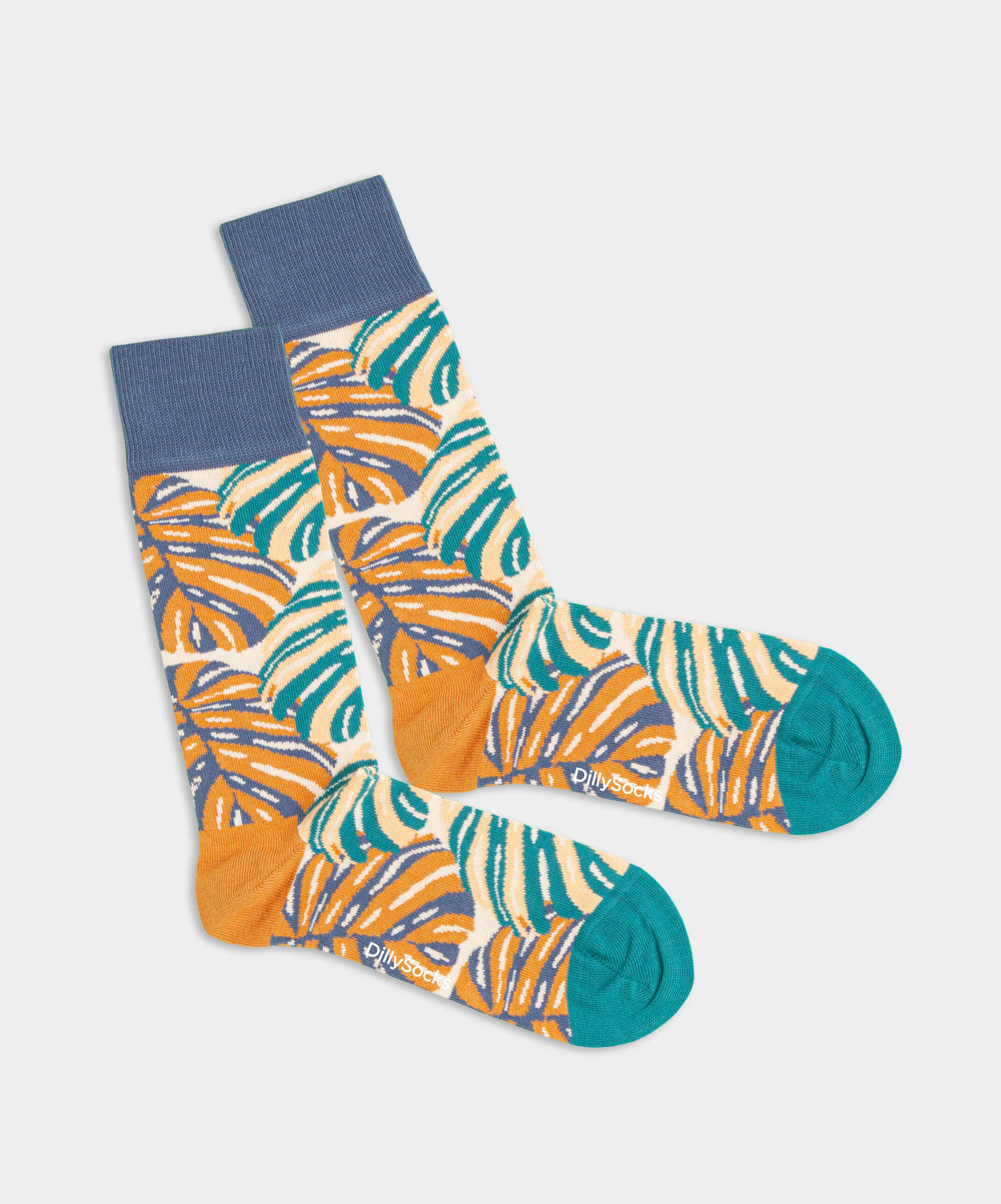 Monstrous Monstera – Bunte Socken mit Blumen Motiv