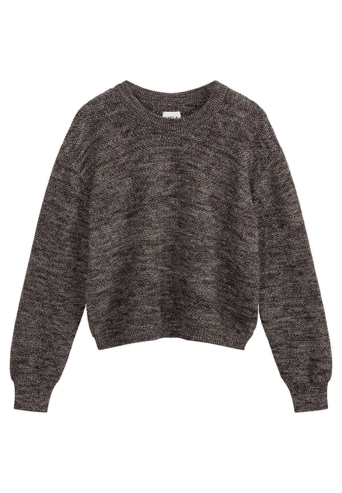 Damen Strukturierter Strickpullover brown speckles Style SURIYA