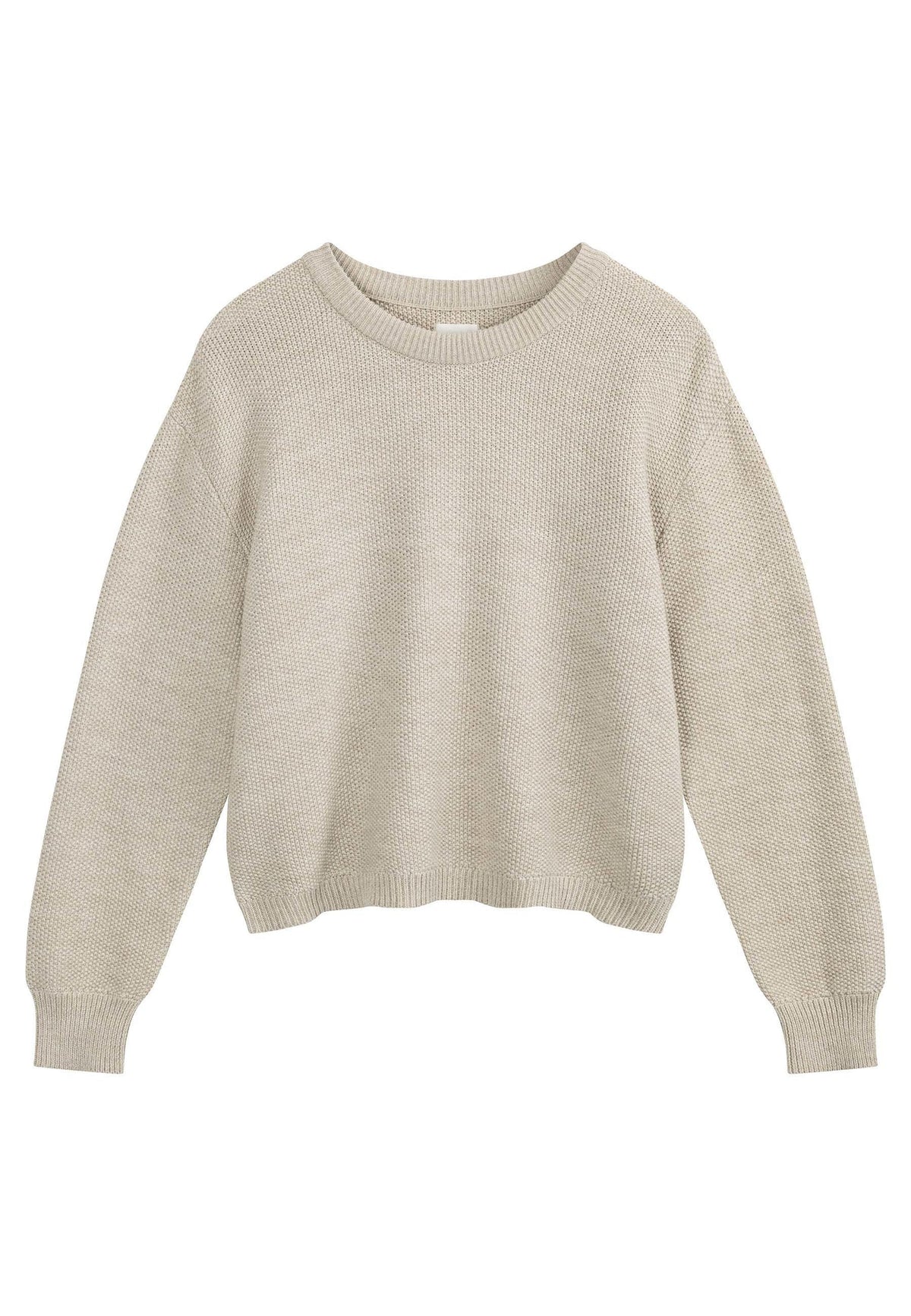 Damen Strukturierter Strickpullover cream speckles Style SURIYA