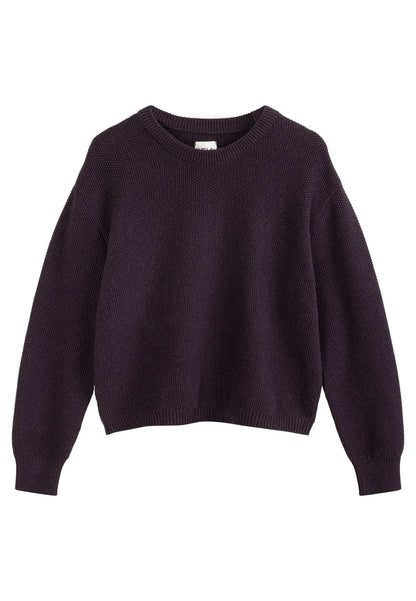 Damen Strukturierter Strickpullover elderberry melange Style SURIYA