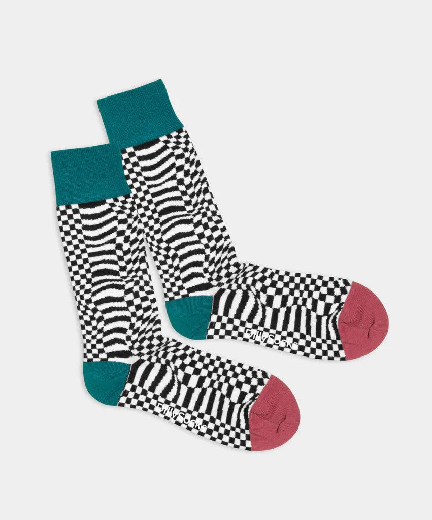 Delusional Chess – bunte Socken mit geometrischem Motiv