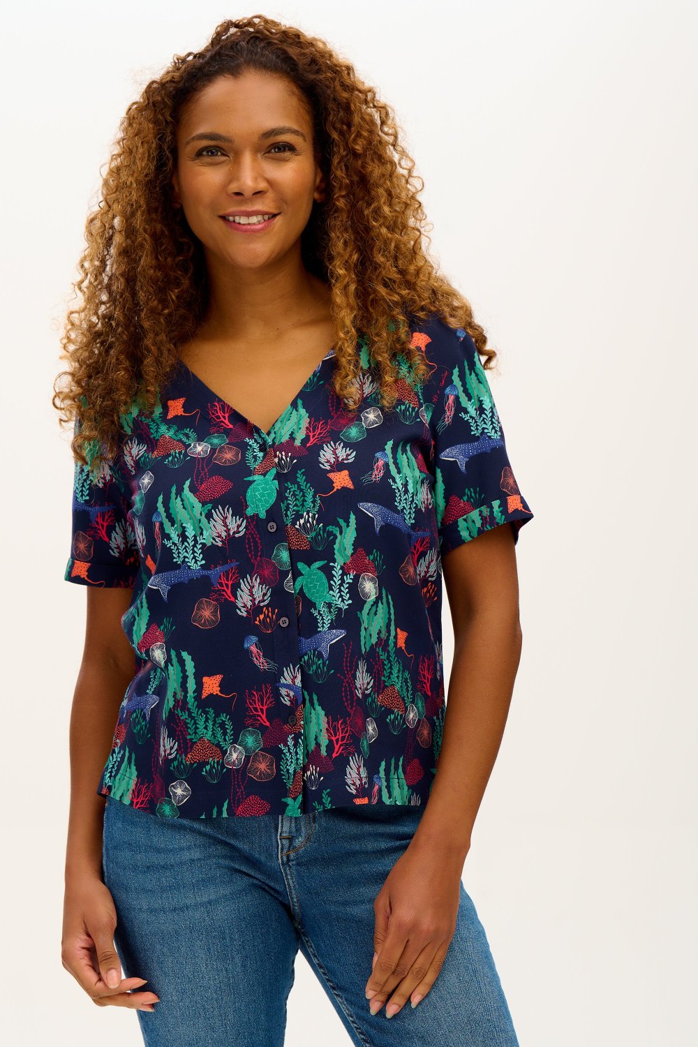 Bluse Hatty mit Unterwasser-Print