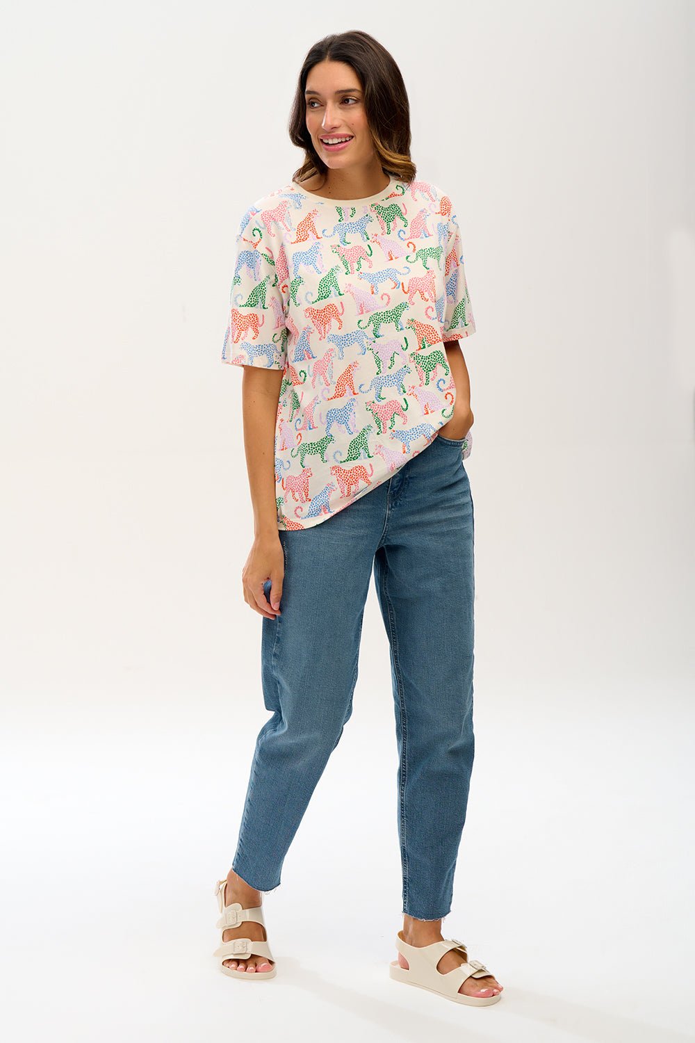 Locker geschnittenes T-Shirt Kinsley