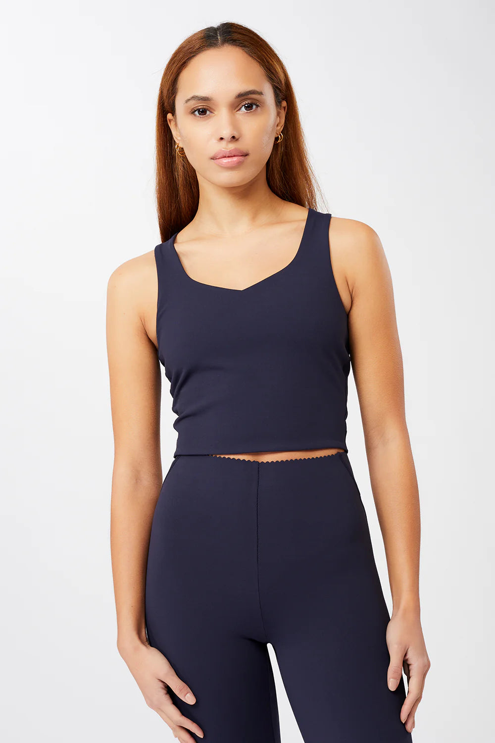 Workout Top in Night Sky – Cropped Top mit V-Ausschnitt