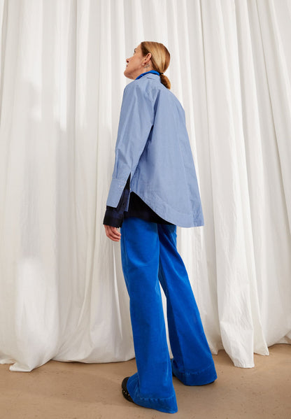EASSAAL STRIPED – Angesagte Bluse Loose Fit aus Bio-Baumwolle