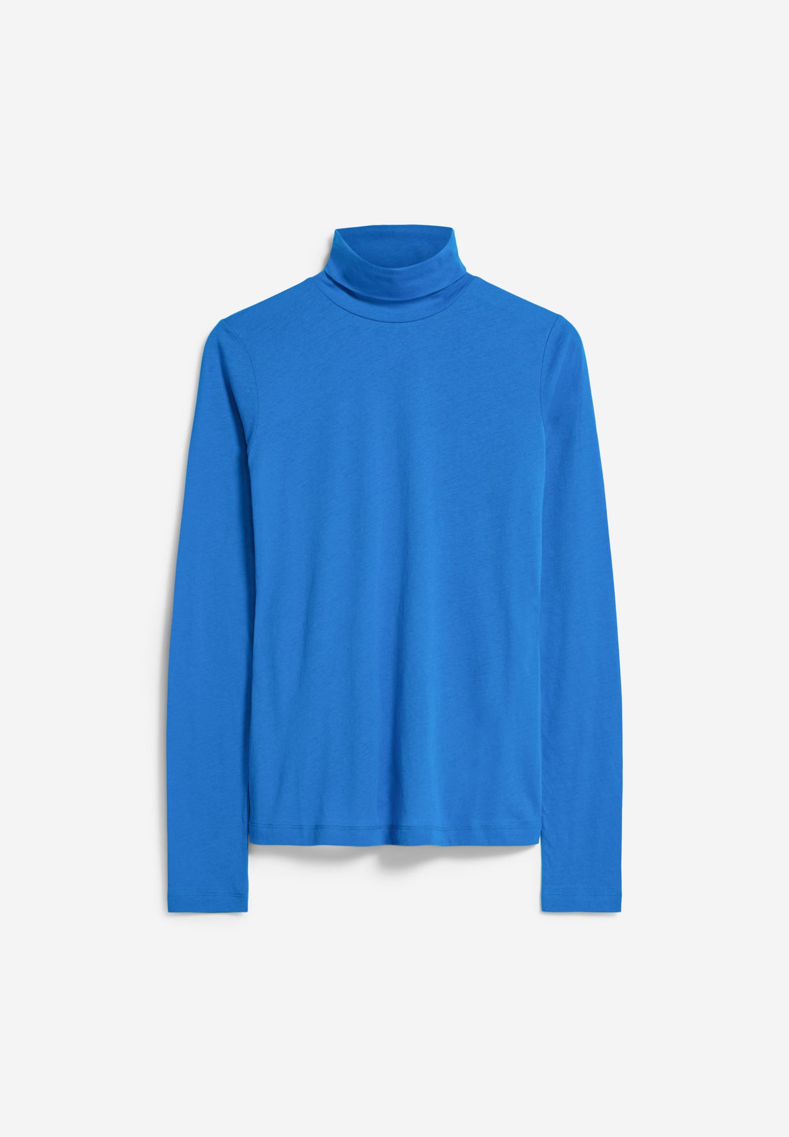GRAZILIAA SOFT – Longsleeve Slim Fit aus Bio-Baumwolle in warm blue