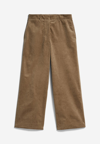 JAALMA CORDUROY – HOSE AUS BIO-BAUMWOLL MIX in dark sand stone