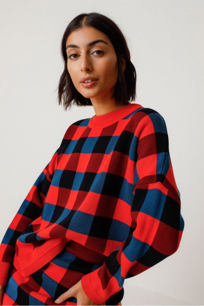 LEXA-GOTS SWEATER – PULLOVER MIT GEOMETRISCHEM MUSTER