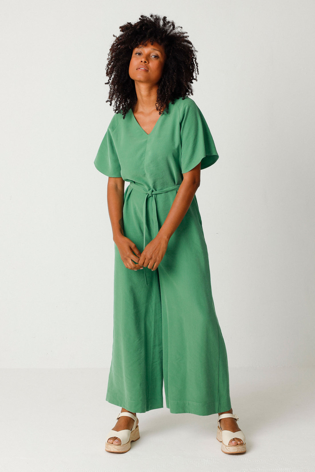 Lockerer Jumpsuit KAIE in Grass Green