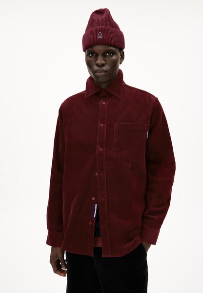 SOMAAN in cranberry juice – OVERSHIRT REGULAR FIT AUS BIO-BAUMWOLL MIX