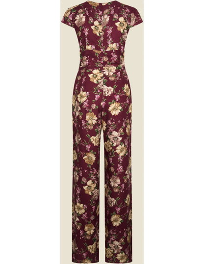 VENICE Jumpsuit Renoir Burgundy aus Crêpes-Viskose