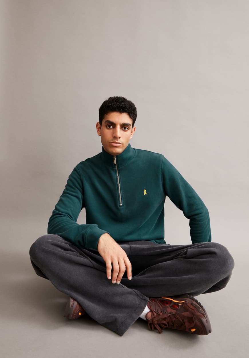 WAARLO COMFORT IN DEEP TEAL – SWEATSHIRT AUS BIO-BAUMWOLL MIX