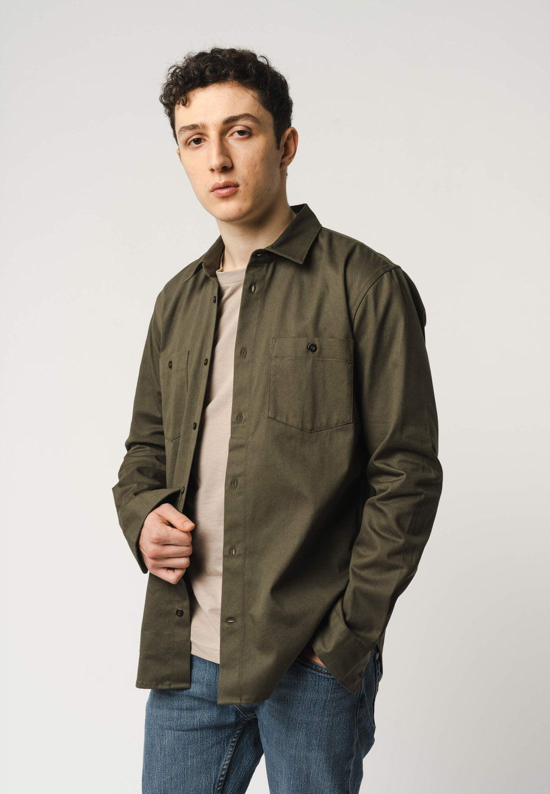 PRAN Hemd dark olive